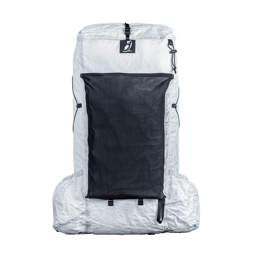 front view of ultralight backpack for hiking