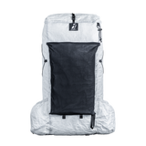 front view of ultralight backpack for hiking