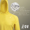 4 oz moisture-wicking sun hoodie with FUZE antimicrobial silver treatment - great shirt for backpacking