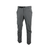 close front view of gray hiking pants for men