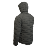 Outdoor Vitals Vantage Alpine Down Jacket in Chimera gray – left angled side view highlighting zero stitch baffle structure
