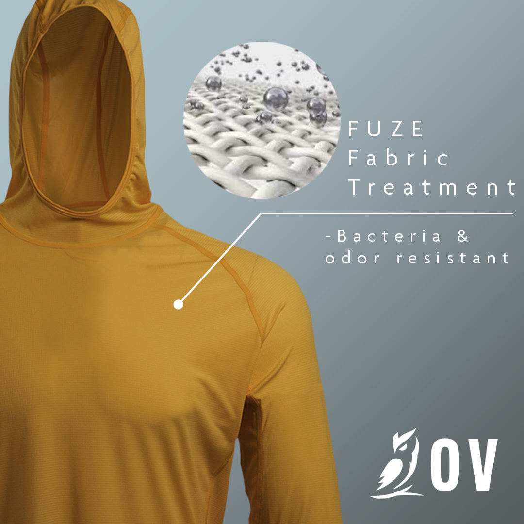 Golden - graphic showing antibacterial treatment on Altitude Sun Hoodie