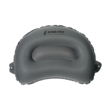 front view of gray backpacking pillow