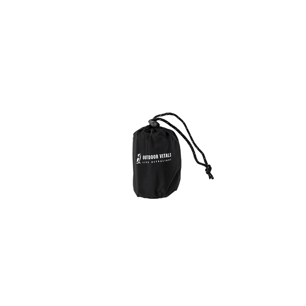 front view of compact ultralight pillow for backpacking