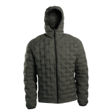 Front view of Outdoor Vitals Zulu Down Jacket in Chimera Gray featuring performance baffling and technical alpine-ready warmth.