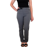 front view of women's gray hiking pants