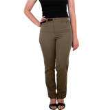front view of brown women's outdoor pants