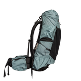 Side view of the Shadowlight Ultralight Backpack in the arctic & black color