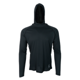 men's black ultralight sun hoodie front view