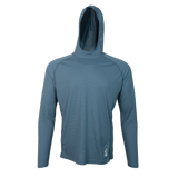 men's blue sun hoodie front view