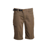 front view of men's brown hiking shorts