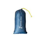 front view of ultralight tarp in stuff sack