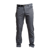 front view of men's charcoal colored hikingl pants
