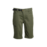 front view of men's green hiking shorts