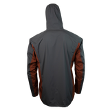 rear view of men's ultralight rain jacket