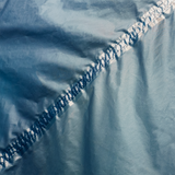 close view of sealed seam on ultralight tarp for backpacking
