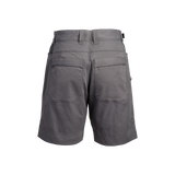 rear view of women's gray hiking shorts