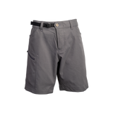 front view of women's charcoal hiking shorts
