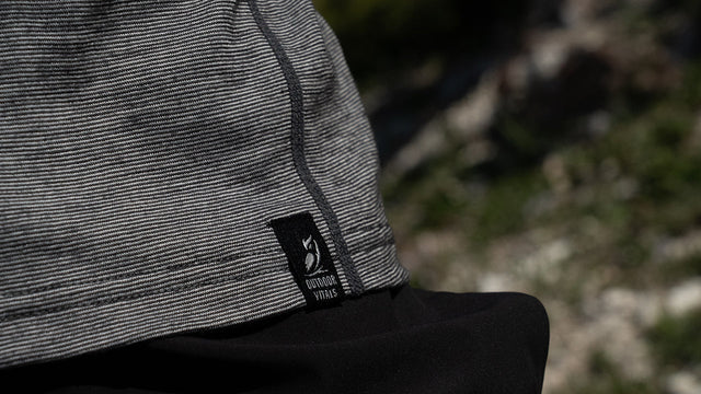 close view of merino wool base layer