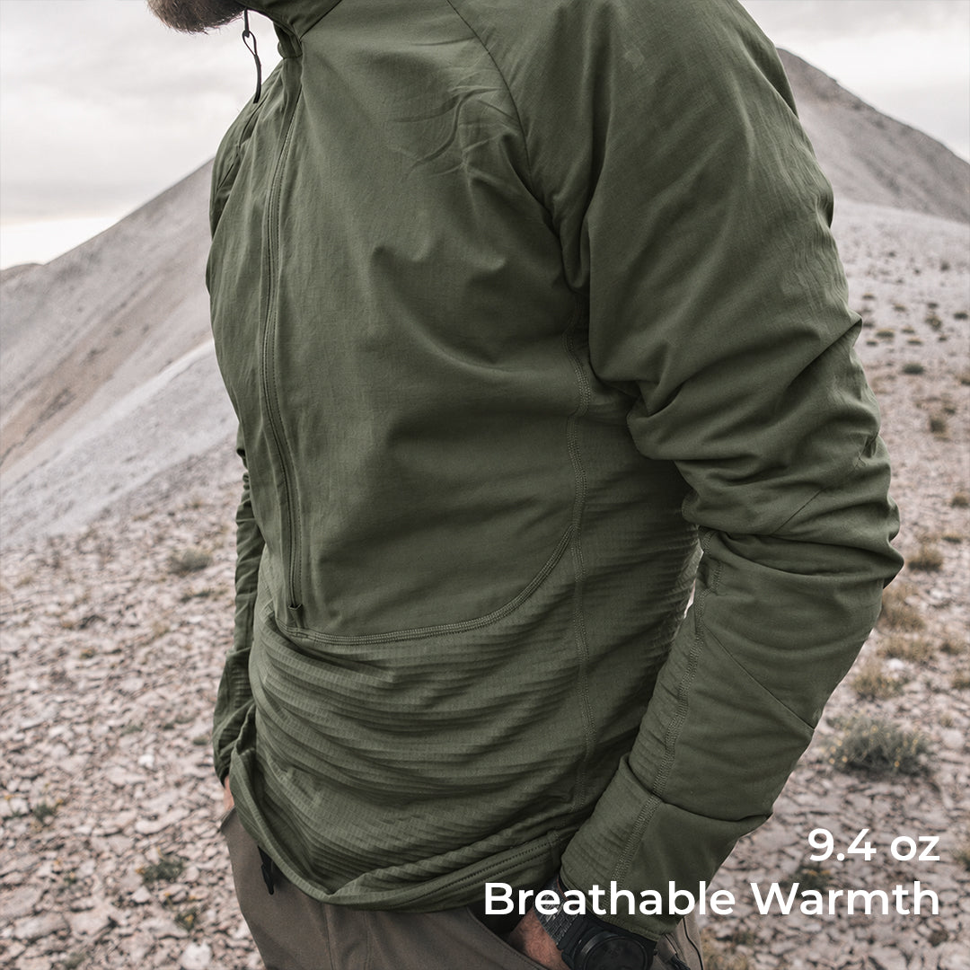 Outdoor Vitals Pursuit Hybrid Fleece - Breathable Warm Midlayer