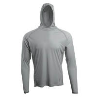 Gray Altitude Sun Hoodie front view. Hoodie only.
