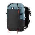 Blue and black fastpack with visible brand logo