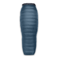 15 degree down sleeping bag zipped up