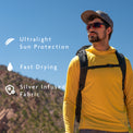 Yellow - Hiker wearing altitude sun hoodie