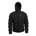 Outdoor Vitals Vantage Alpine Down Jacket in black – front view with hood up, ultralight 850 fill down insulation