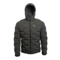 Outdoor Vitals Vantage Alpine Down Jacket in Chimera gray – straight front view with hood, alpine-ready ultralight insulation