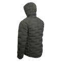 Outdoor Vitals Vantage Alpine Down Jacket in Chimera gray – left angled side view highlighting zero stitch baffle structure