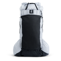 Black and white Carbon Evo 50 backpack with a visible brand logo on a white background