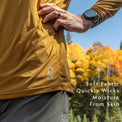Golden - close view of quick drying fabric