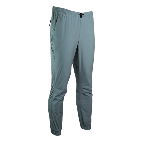 front view of men's blue trail joggers