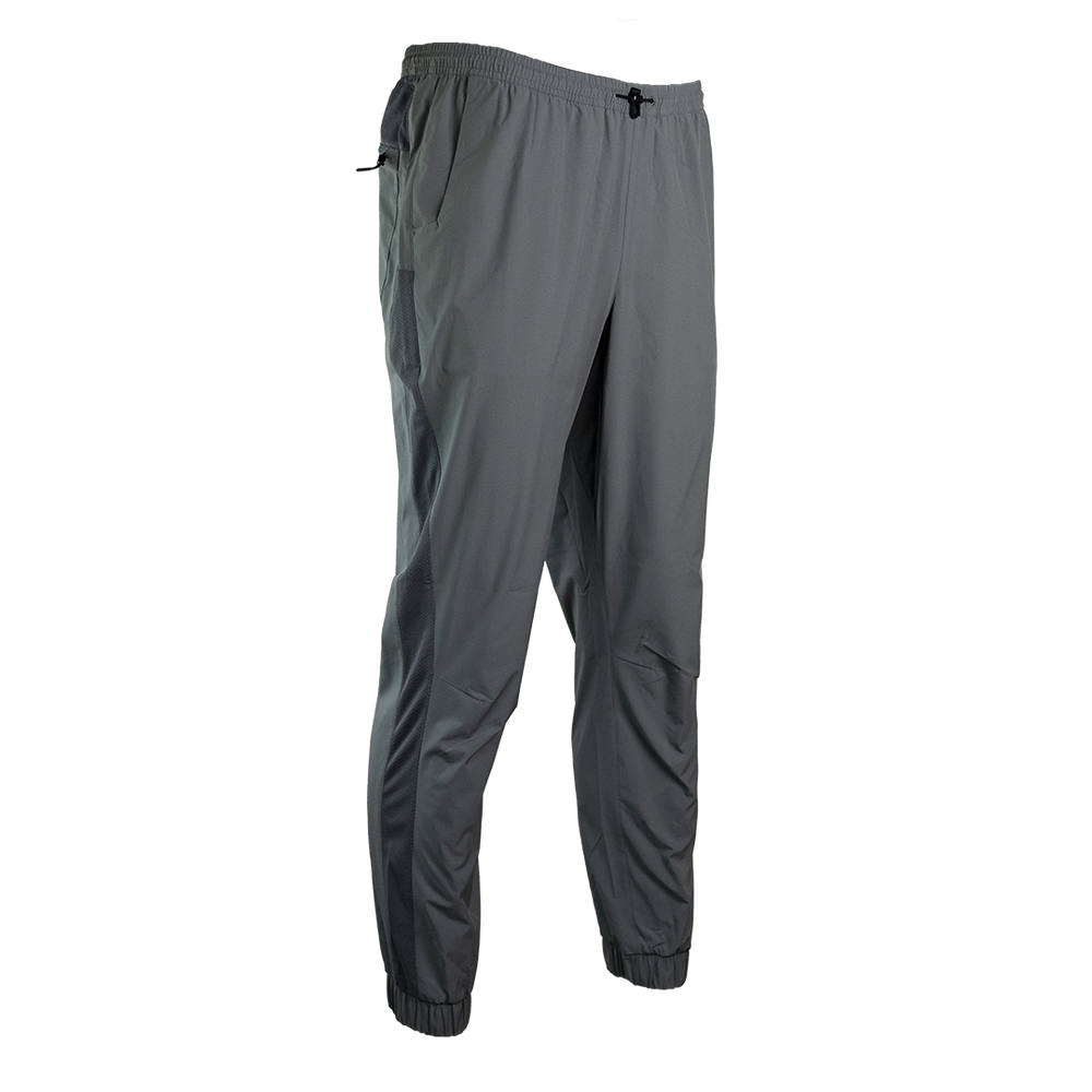 front view of men's gray hiking joggers