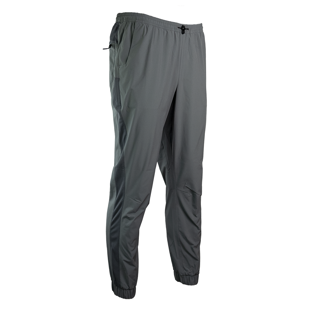 front view of men's gray hiking joggers