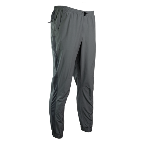 front view of men's gray hiking joggers