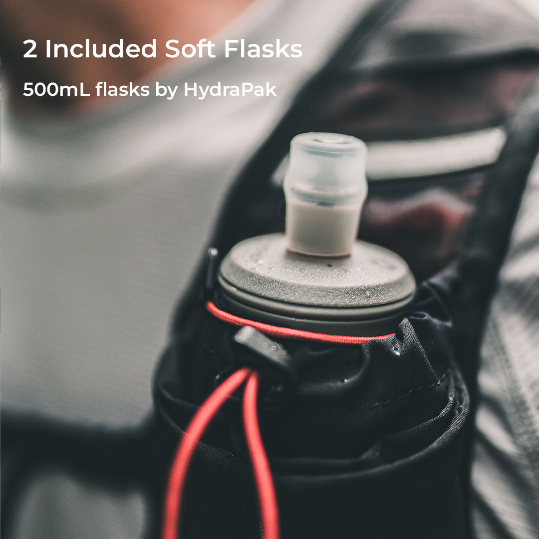 close view of included HydraPack soft flask with Skyline 30 Fastpack