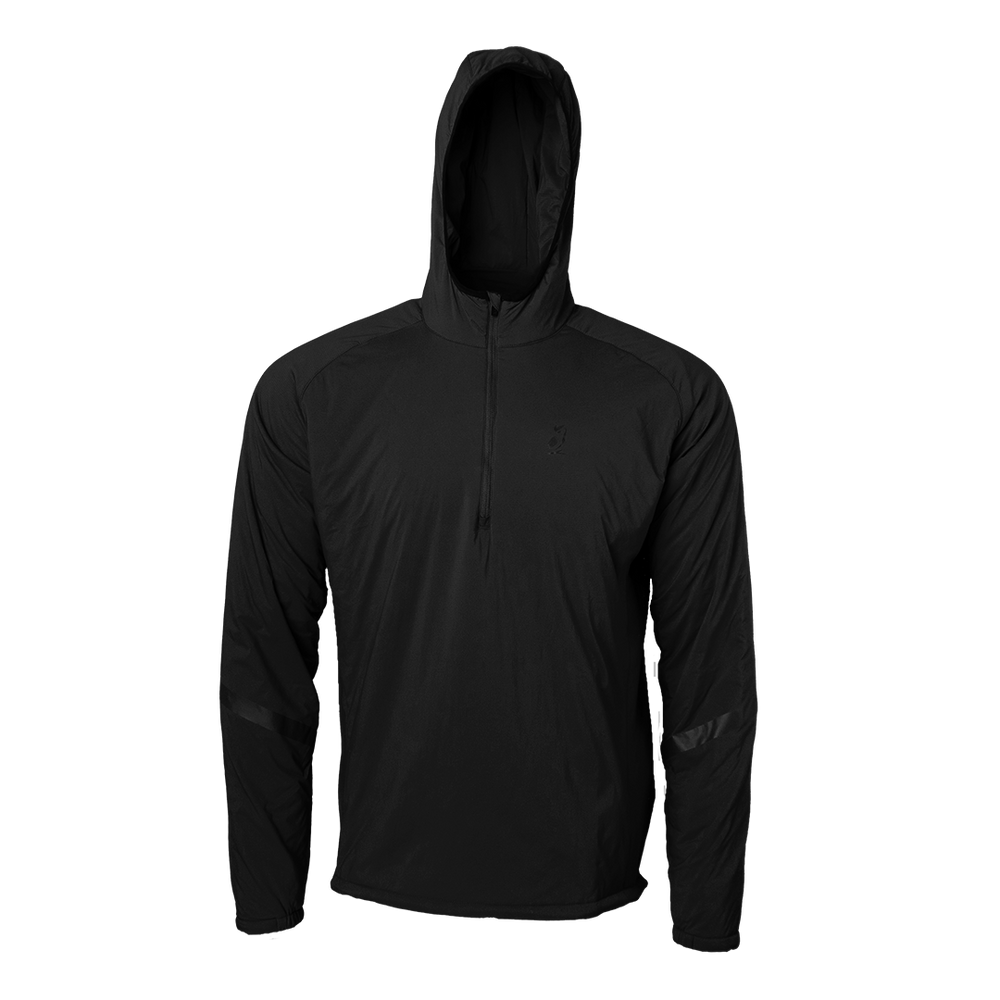 Men's Black Stretch Quick-Drying Outdoor Training Zipper Hooded