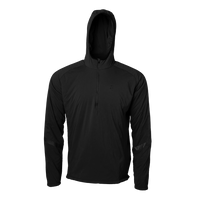 men's black active mid layer front view