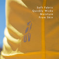 Yellow - Fabric close-up view of the altitude sun hoodie with OV logo