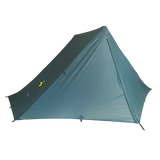 front view of arctic colored 1 person trekking pole tent