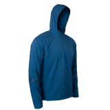 side view of men's technical mid layer hoodie