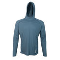 men's blue sun hoodie front view