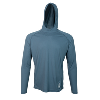 men's blue sun hoodie front view