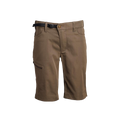 front view of men's brown hiking shorts