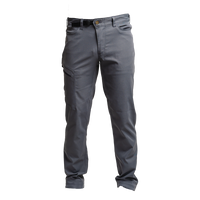 front view of men's charcoal colored hikingl pants