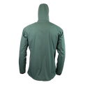 rear view of green ultralight windbreaker jacket - no background