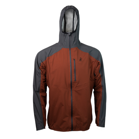 front view of men's ultralight rain jacket