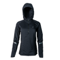 front view of women's black mid layer hoodie